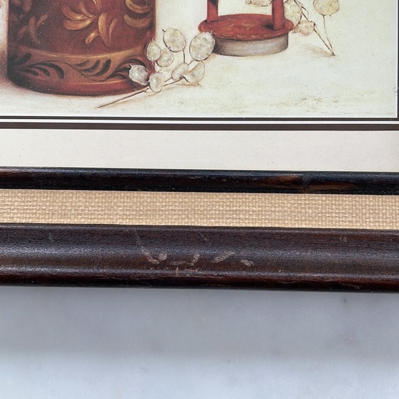 VINTAGE floral still life print framed autumn rustic botanical - Picture 4 of 8